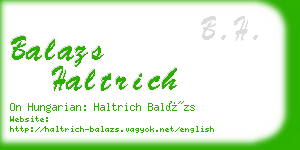 balazs haltrich business card